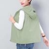 Spring, Summer and Autumn New Hooded Sleeveless Loose Fat Vest