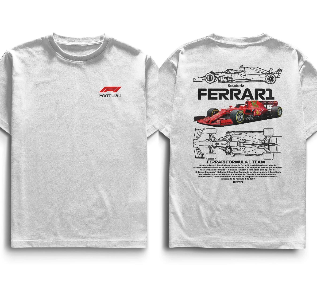 

Футболка Ferrari Scuderia F1 Чоловіча Вуличний Хіп-Хоп Повсякденна Бавовняна Вуличний Хіп-Хоп Оверсайз Y2k З Коротким Рукавом Жіночий Чоловічий Одяг XXXL різнокольоровий