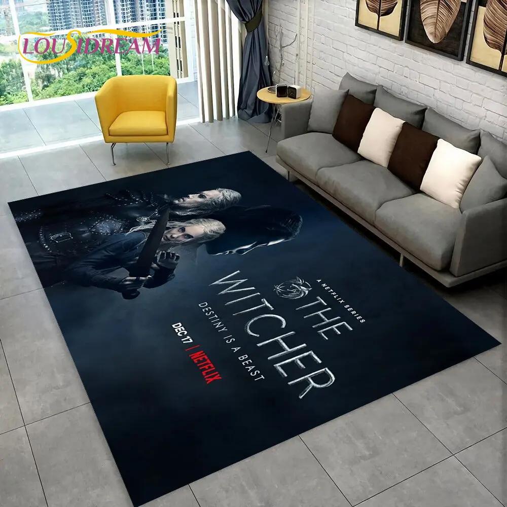 The W-Witcher Game Gamer Anime Area Rug,Carpet Rug for Home Living Room Children's Bedroom Sofa Doormat Decor,Non-slip Floor Mat