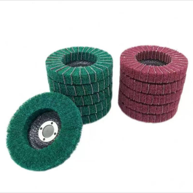 115x22mm Vertical Nylon Fiber Grinding Disc for Polishing & Rust Removal - Stainless Steel Scouring Pad Sanding Flap Wheel