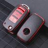 Leather Car Key Case Keys Full Cover Protection Shell Bag for VW Volkswagen Polo Tiguan Passat Golf Jetta Lavida Skoda