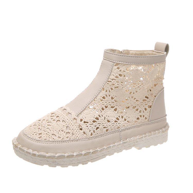 Modă Vânzări Fierbinți 2025 Pantofi Noi de Vară cu Plasă Respirabilă pentru Femei, cu Șireturi, pentru Mers, Decupați, Noi, Solizi, Antiderapanți, Casual, Mărimi 35-40 Pantofi