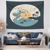Ocean Wall Tapestry Sea Turtle Whale Sunset Beach Aesthetic Room Decor Tapestry Hippie Wall Hanging Bedroom Decor Art
