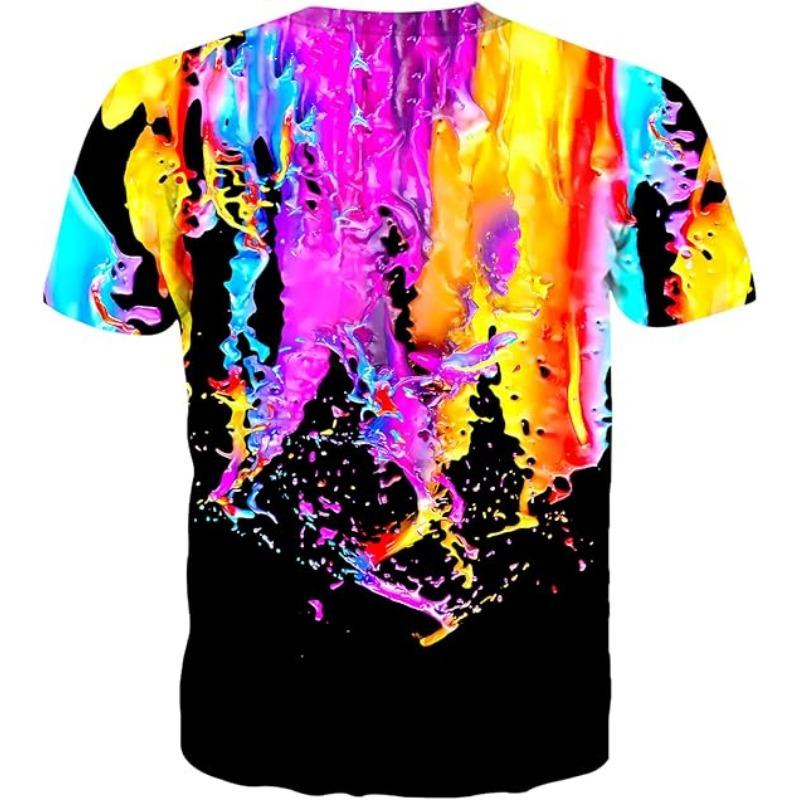 Popular Sale Stylish Outdoor Comfort Polyester Men's Short Sleeve T-Shirt with Interstellar Sci-Fi Pattern Digital Print