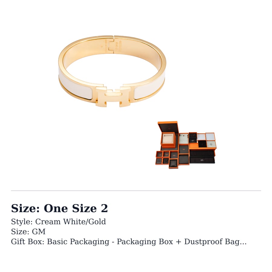 HERMES Clic H Western Bangles Women`s