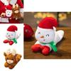 Cute Christmas Santa Claus Plush Doll Toy With Wrist Paddle Bracelet For Children 25cm Height