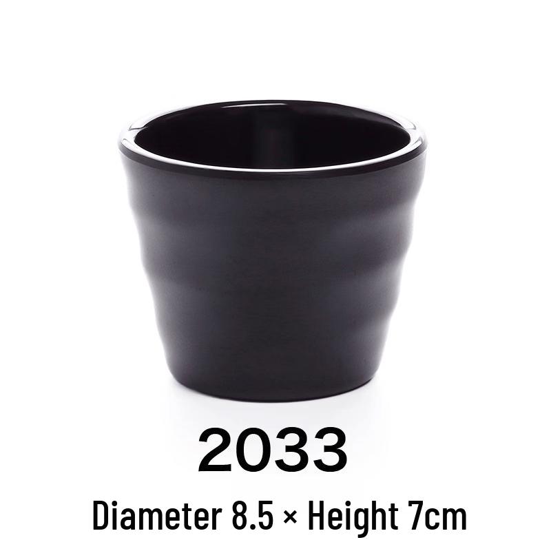 Black Plastic Barley Thread Beverage Cups (Pack of 10)