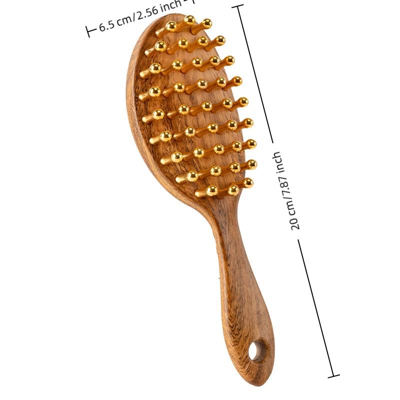 39 Teeth Head Massage And Gua Sha Tool Long Handled Massage Comb Scalp Head Meridian Comb Thickened Wide Wooden Comb
