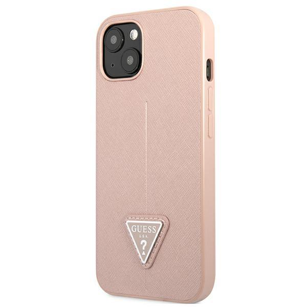 Guess Guhcp13Spsatlp Iphone 13 Mini 5,4 Różowy/Pink Hardcase Saffianotriangle Logo