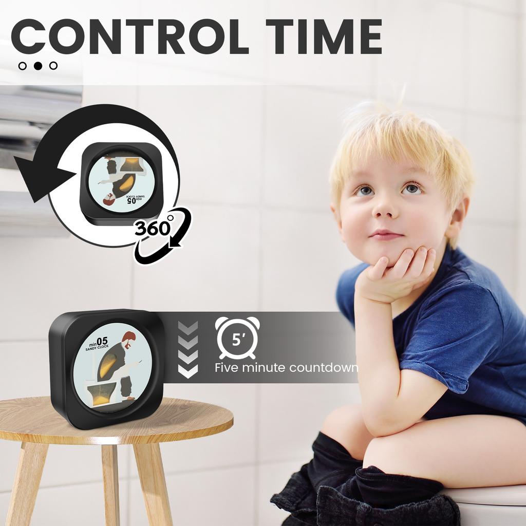 1 Pc Bathroom Timer Funny Bathroom Timer Reusable Plastic Toilet Hourglass Poop Timers Practical Bathroom Sand Timers for Home