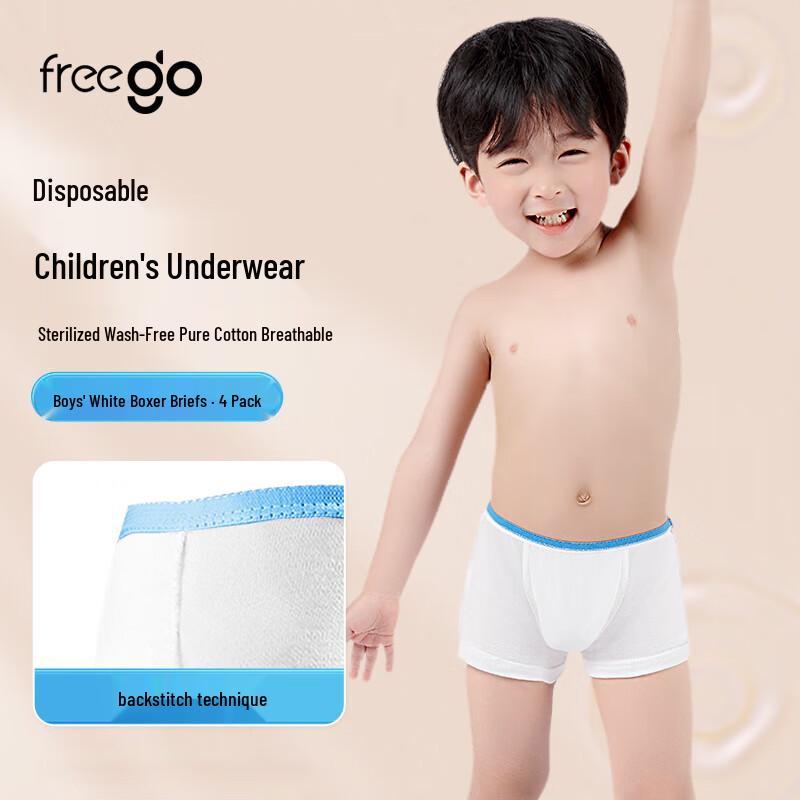 Freego Kids' Pure Cotton Disposable Underwear for Travel