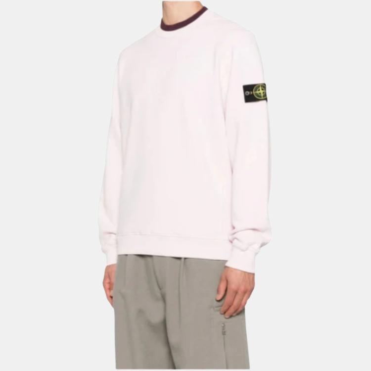 Stone Island Classic Solid Color Brushed Fleece Cotton Crewneck Sweatshirt Unisex Sweatshirt K2S156100028S0A20-V0080