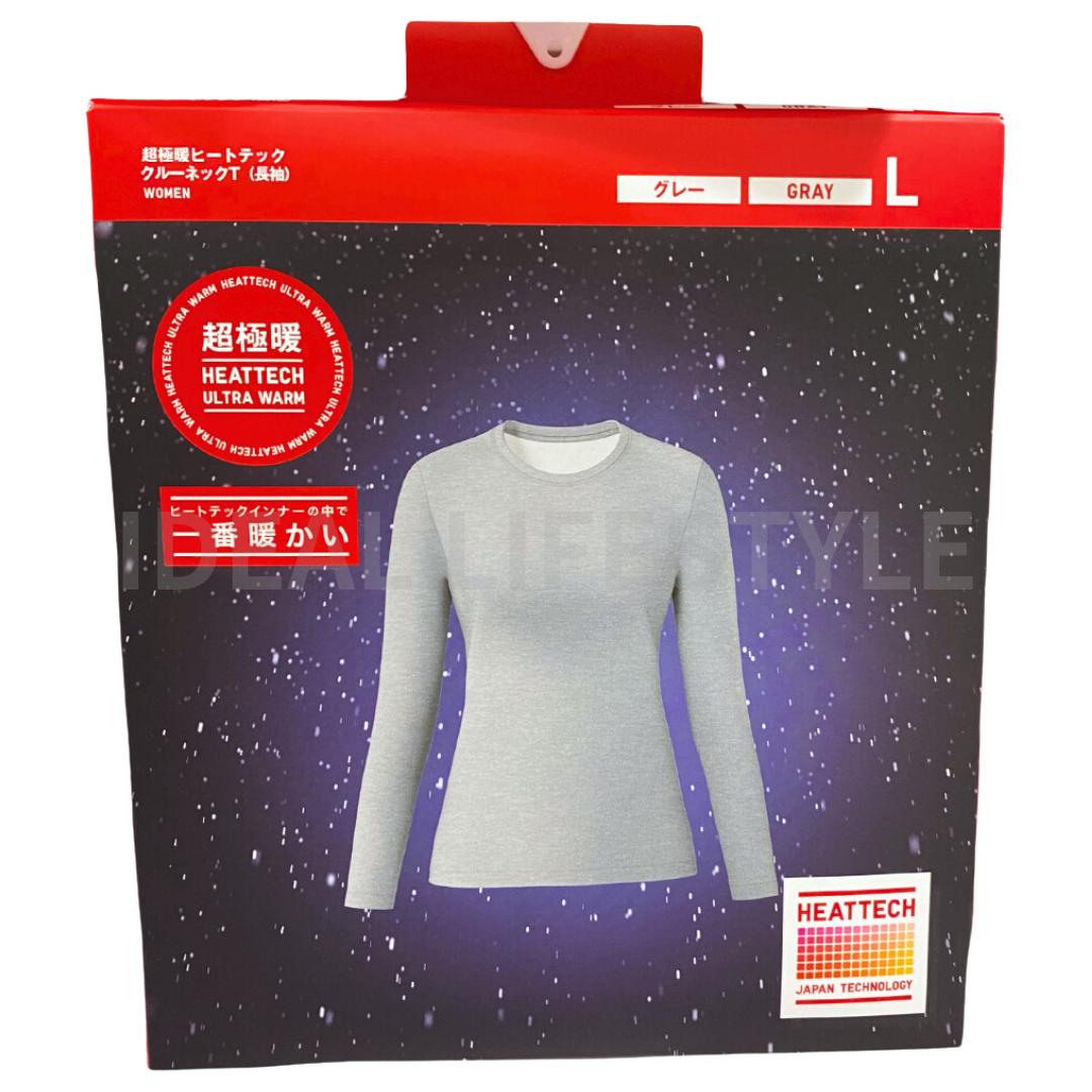 

Uniqlo HEATTECH Ultra Warm Футболка з довгим рукавом та круглим вирізом S-3XL Жіноча 481217 NWT L сірий колір