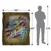 JQ Licensing Silky American Flag Fishing Supersoft Blanket