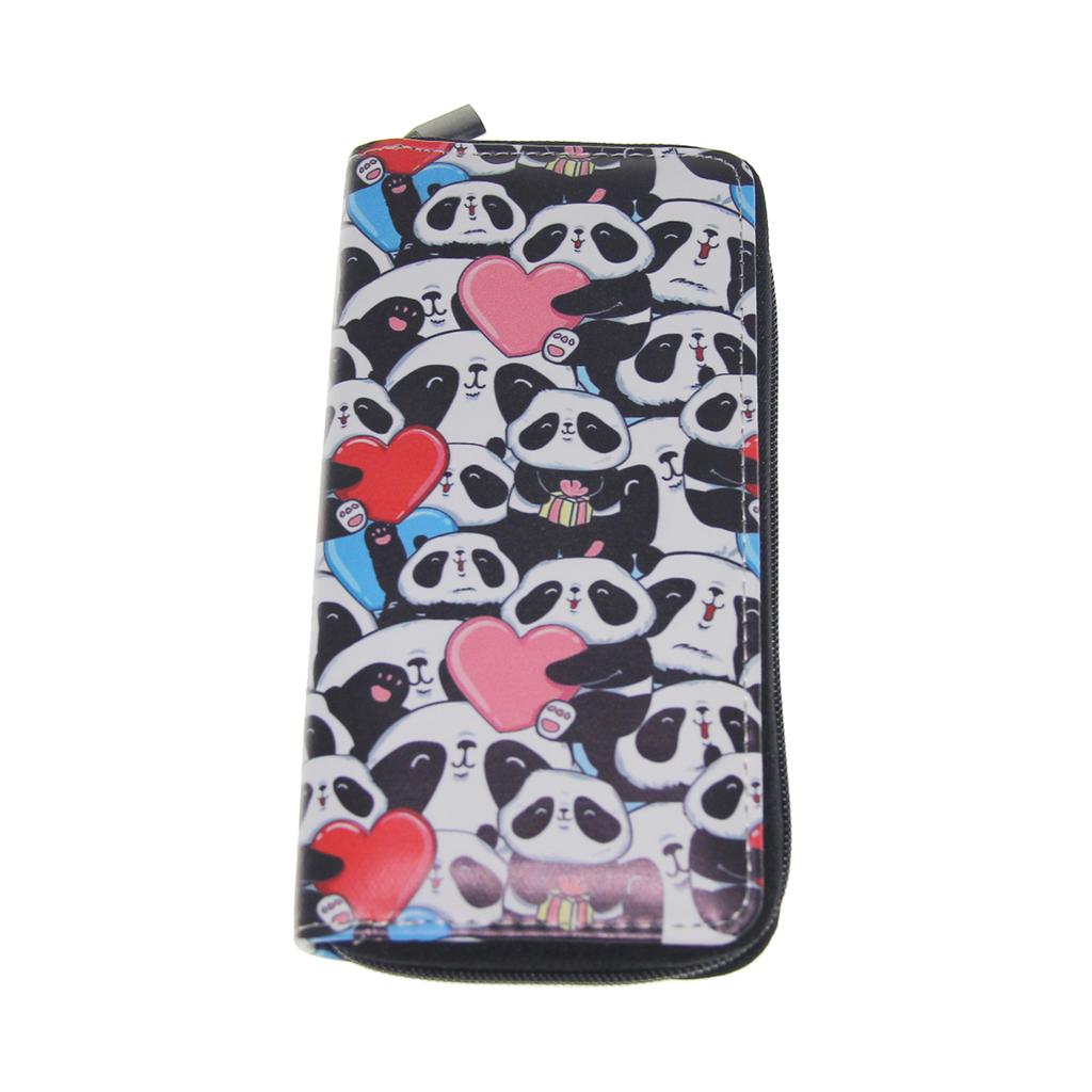 New panda series long zipper wallet, bear wallet.