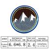 Black Round Landscape Embroidery Patch - Cloth Sticker for Decoration & Repair