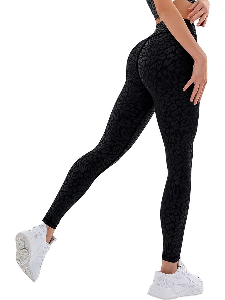 Kadın Yüksek Bel Düz Renk Yoga ve Fitness Pantolonu