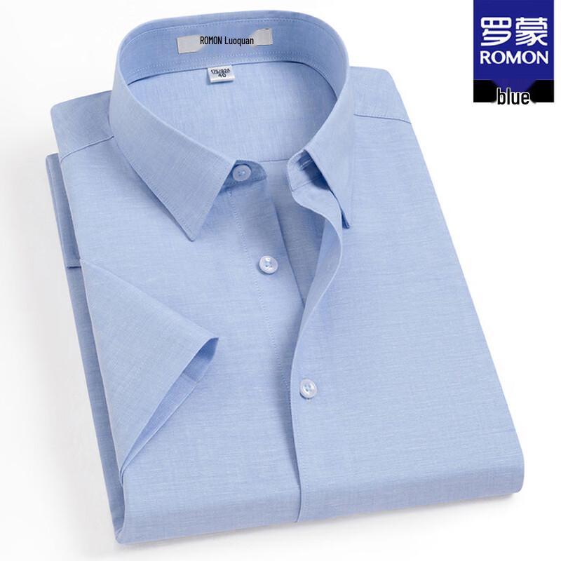 Romon Men's Linen Blend Short Sleeve Shirt