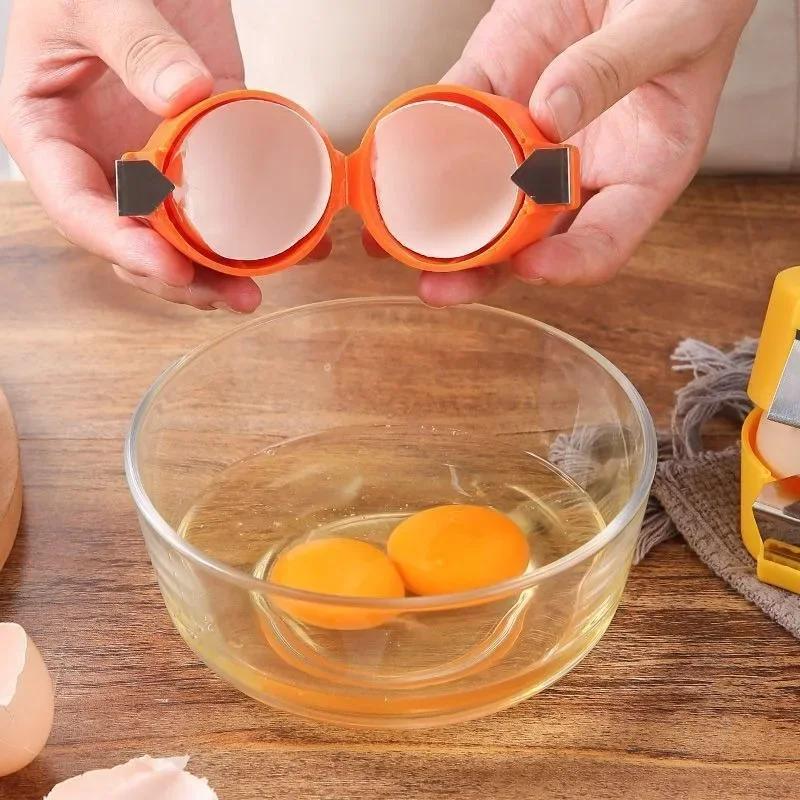 New Portable Eggshell Separator Handheld Eggshell Opener Easy-to-Use Egg Cutting Tools Egg Cracking Tool Kitchen Baking Accessor