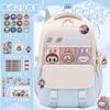 School bag for primary school students, large-capacity burden reduction and decompression backpack--grade cartoon spine protection backpack