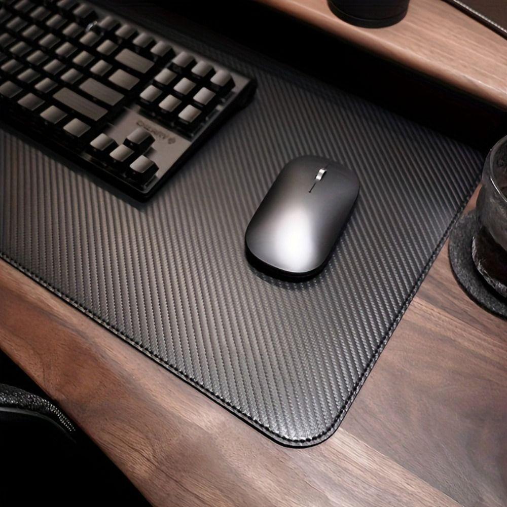 Wasserdichtes Kohlefaser-Mauspad, große Größe, PVC-Schreibtischmatte, Gamer-Zubehör, rutschfestes Tastaturpad für Home Office
