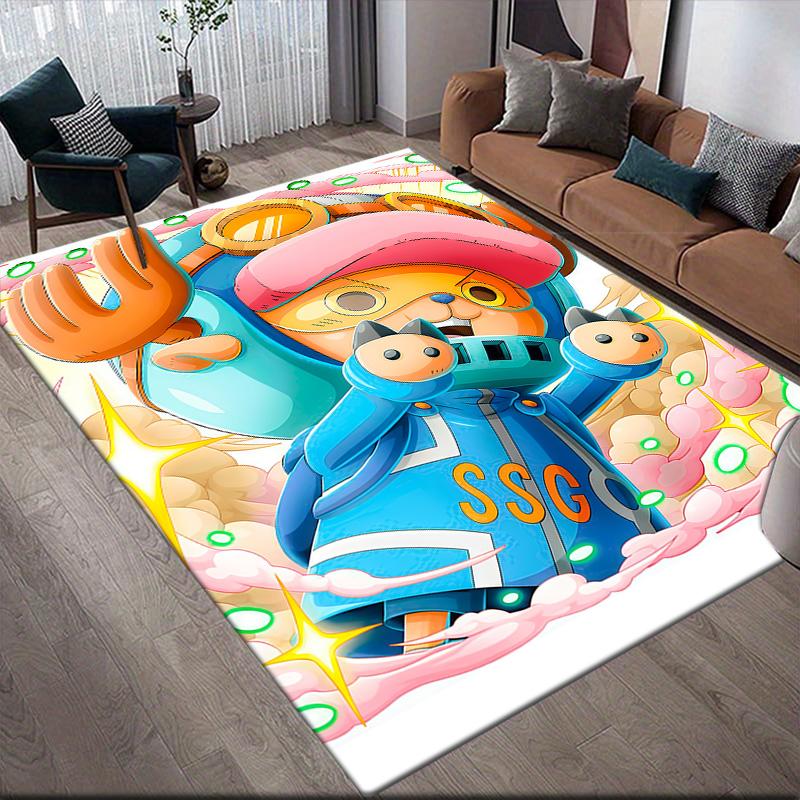 

One Piece Chopper Theme Anti-Slip Rug, Rectangular Carpet for Bedroom, Living Room & Game Zone 60x90cm