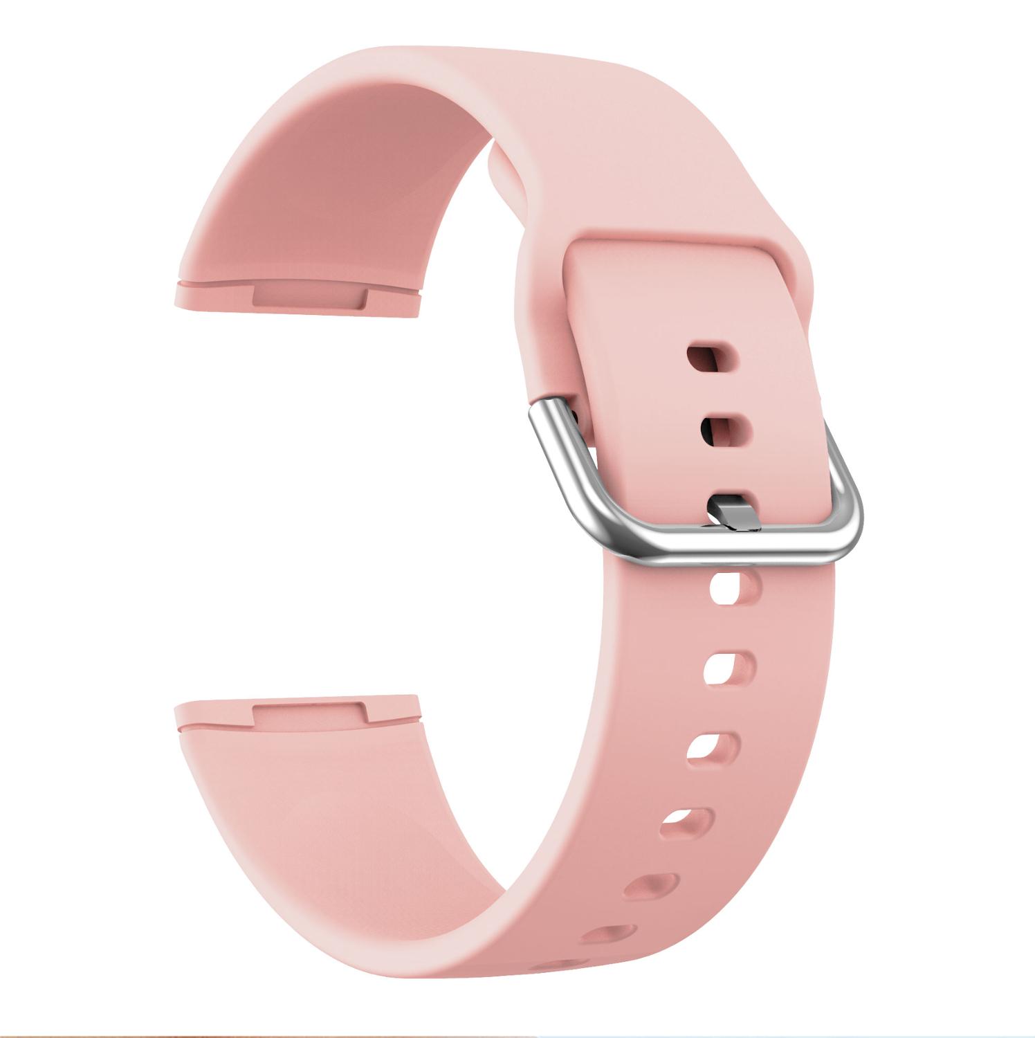 

Band Strap For Fitbit Versa 3 4 Soft Silicone Wrist Waterproof Replacement WatchBand For Fitbit Versa3/ Sense Smart Accessories For Fitbit versa 3 4 рожевий