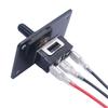 15A 12V Marine Boat Trim Tab Toggle Switch Panel 3-Way UP DOWN w/ Harness & Bolt