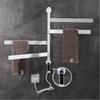 RU in stock Electric Bath Towel Warmer Heating Towel Shelf Rack Towel Dryer Shelf Rotatable Smart Digital Display Bathroom Rack