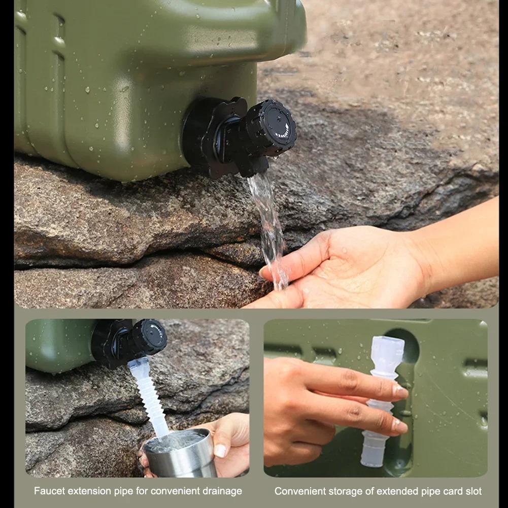 25L Outdoor Water Portable Bin Large Capacity Water Carrier with Detachable Faucet No Leakage for Camping Fishing Picnic Hiking
