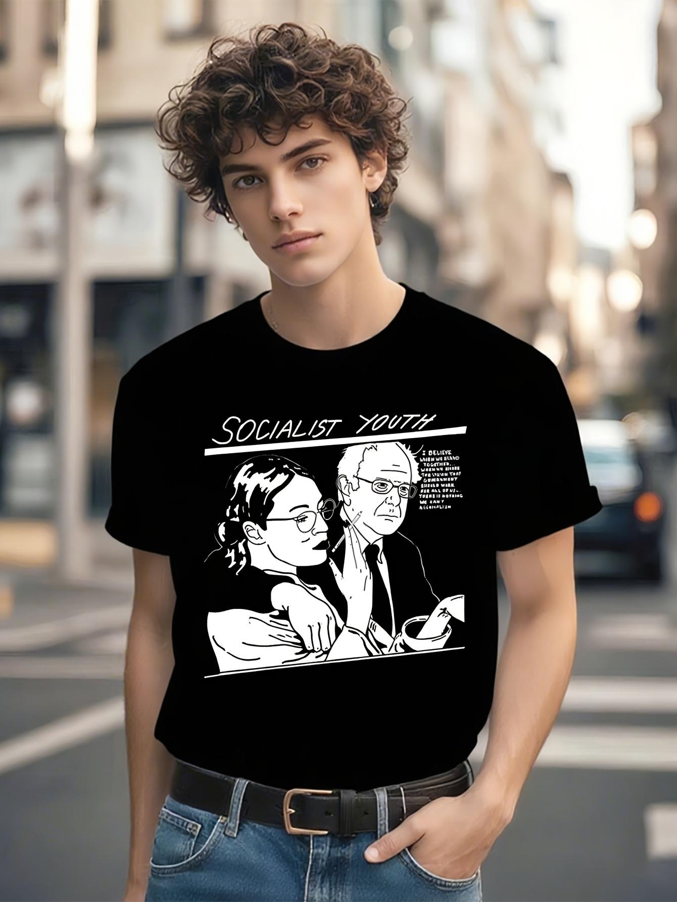 Bernie Sanders AOC Socialist Youth Graphic Tshirt Graphic... M