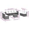 VidaXL Garden Lounge Set with Cushions 9 Pcs, Patio Sofas, Patio Furniture Set, Outdoor Furniture, Grey 3256417