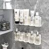 Wall-mounted Bathroom Storage Rack with Back-mounted Cabinet Door Storage, Toothpaste, Facial Cleanser, and Toiletries Organizer