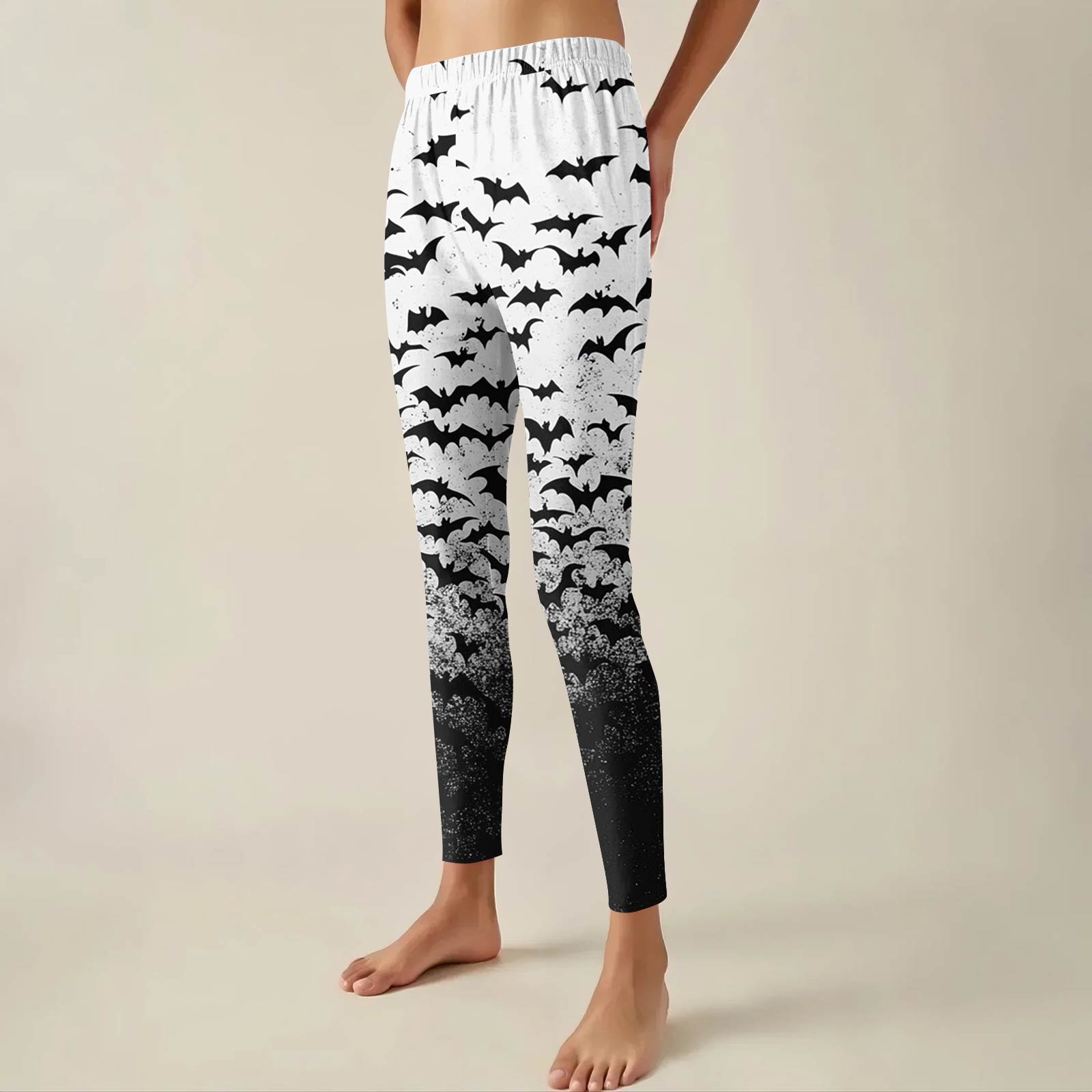 

Женские брюки с эластичным мягким низом и принтом Хэллоуина, повседневные домашние спальные брюки L