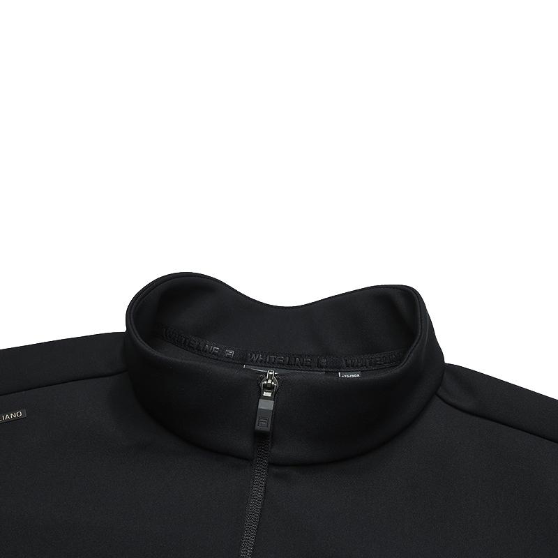 Fila White Fashion Classic Simple Casual Versatile Warm Comfortable Stand Collar Zipper Knit Jacket Men Jackets Legendary-Blue F11M613501FNV