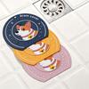 Silicone Floor Drain Mat Cartoon Dog Kitchen Sink Seal Mat  for Bathroom Hair Collection
