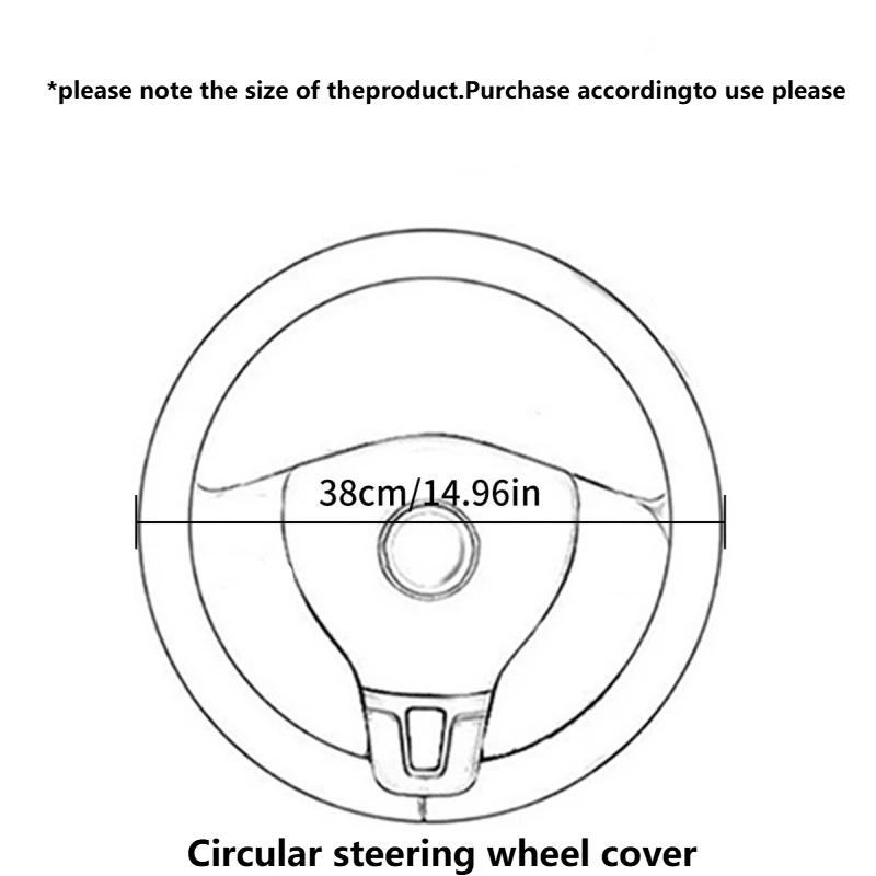Car steering wheel cover without inner ring handle cover in winter warm plush non-slip without inner ring steering wheel cover