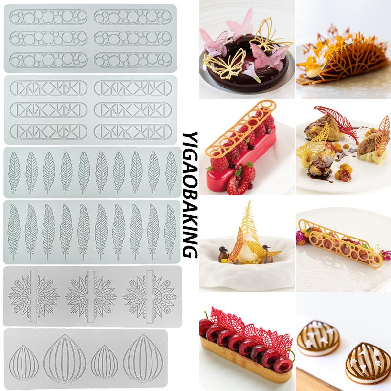 Christmas Tree Fondant Silicone Mold Flower Lace Pad Baking Cake Embossing Mold Chocolate Biscuit Printing Tool Decorative Chip