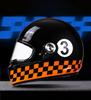 3C Certified Retro Fiberglass Full Face Helmet for Motorcycles and Scooters