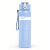 1PC Plain Blank Minimalist White Print 750ml Portable Sports Water Bottle Leakproof Gym Outdoor Travel Drink Cup
