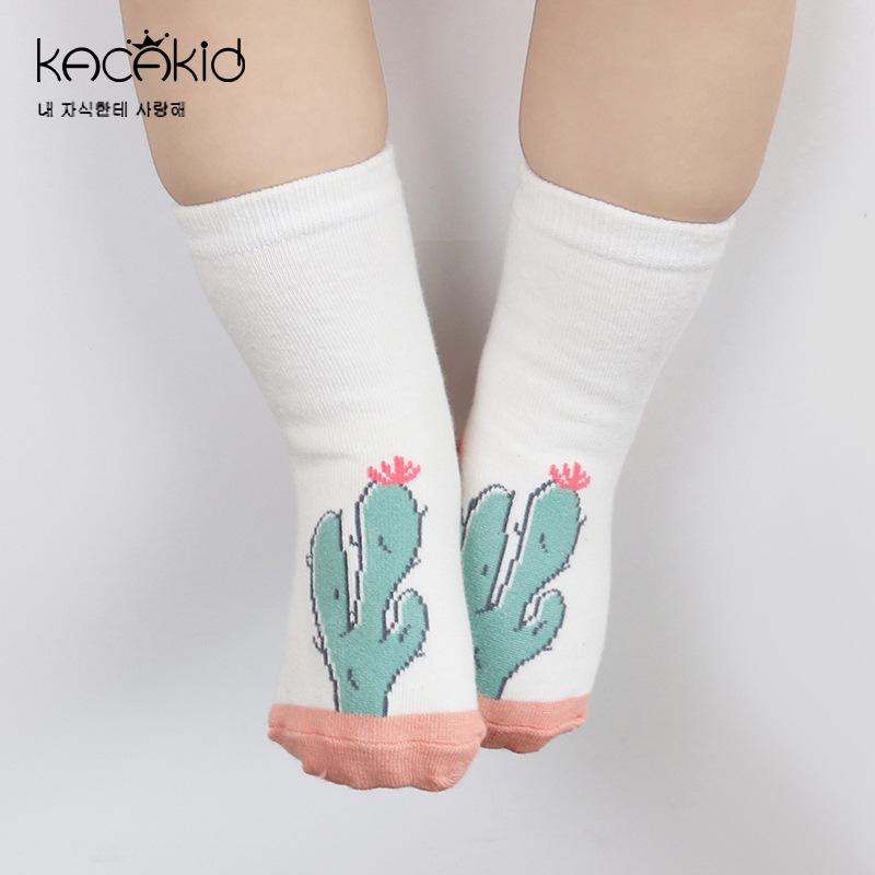 Ny Ankomst Nyfödd Babysockar Tecknad 100% Bomull Barn Babysockar Halkfria Spädbarn Bomullssockar