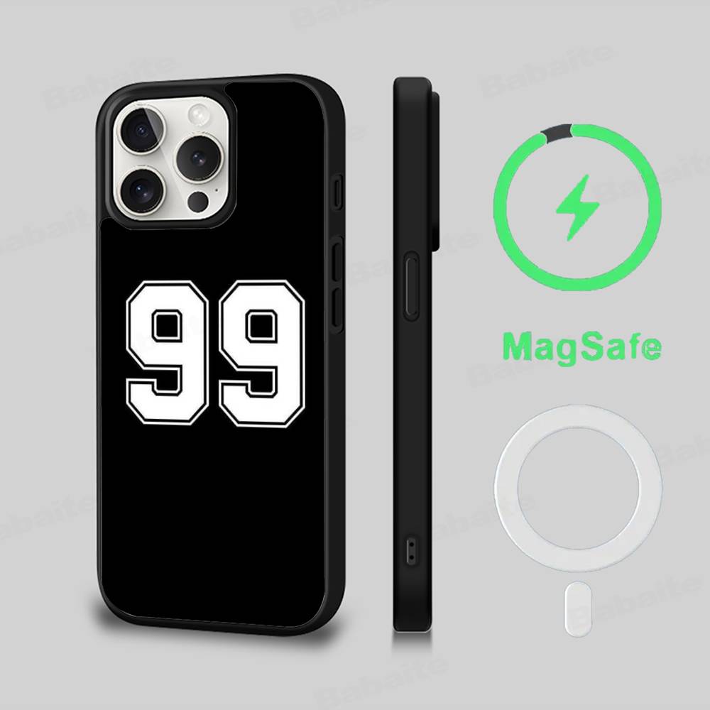 Number Football Phone Case Magnetic Case For iPhone 17 16 15 14 13 12 11 For Magsafe Wireless Charge Cover