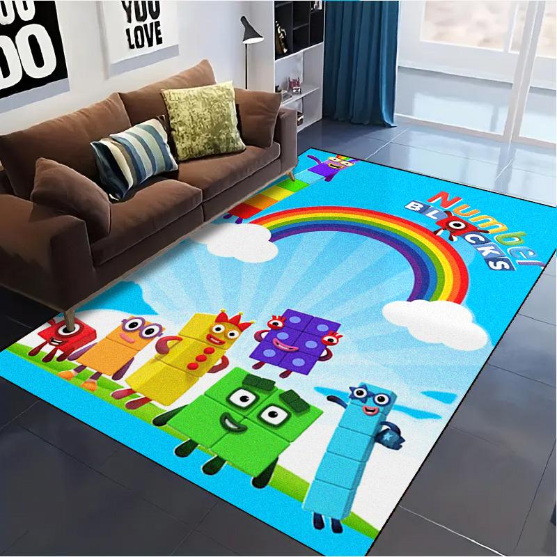 Numberblocks Carpet Rug for Living Room Bedroom Home Sofa Decoration,Kids play Non-slip Floor Mat
