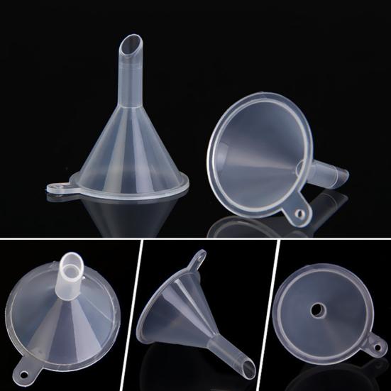 10Pcs Mini Plastic Separating Funnels Perfume Liquid Filling Empty Bottle Tool