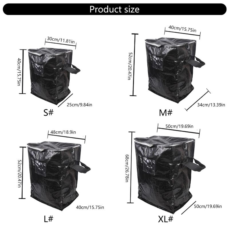 Wielorazowa Torba do Przechowywania i Przeprowadzki Z Pogrubionego Materiału PP Duża Pojemność na Odzież Sezonową Pościel Składana Konstrukcja