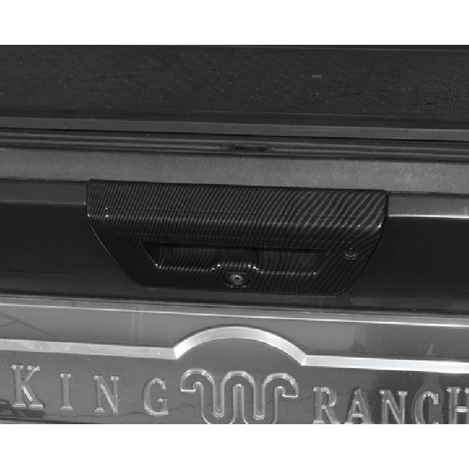 Carbon Fiber Rear Door Handle Bowl Tailgate Cover Trim For Ford F150 2015-