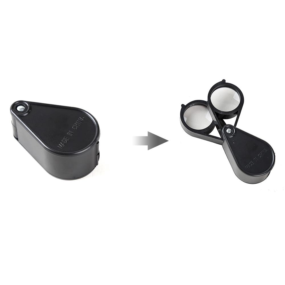 10X 30mm dvojitě otevřená skládací přenosná lupa na šperky z optického skla