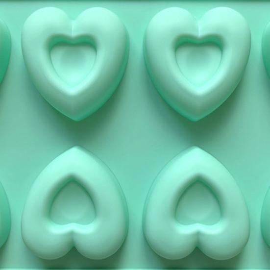Heart Shape Silicone Mold 8-Cavity Chocolate Cake Soap Candles Mold Flexible Easy Release Baking Mold Kitchen Home Bakery Restaurant Cooking Tools