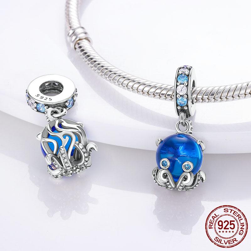 Breloque Charms Original Charms Fit Charmhub Bracelet Sterling Silver 925 Flamingo Balloon Cz Shape Pendant Silver 925 Jewelry