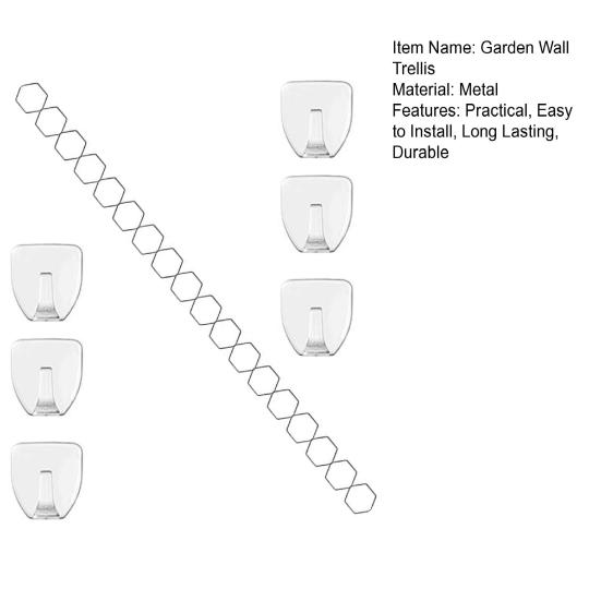 Indoor Outdoor Climbing Plants Chain Trellis Weather Resistant Simple Installation DIY Hexagonal
